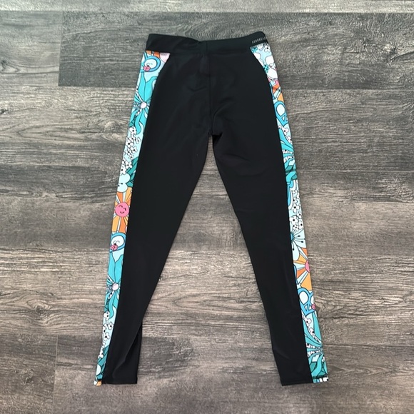 Girls Adidas Spring Flower Active Leggings, Floral, Colorful, size 14 - Picture 5 of 6